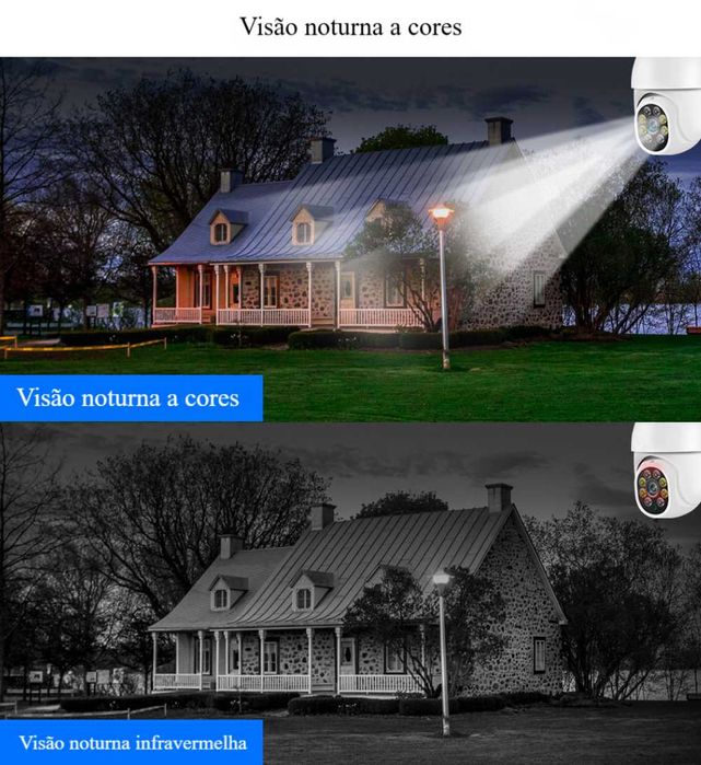 Câmara » PTZ » WiFi » 3MP » Exterior » IP66 » Áudio » Visão Noturna