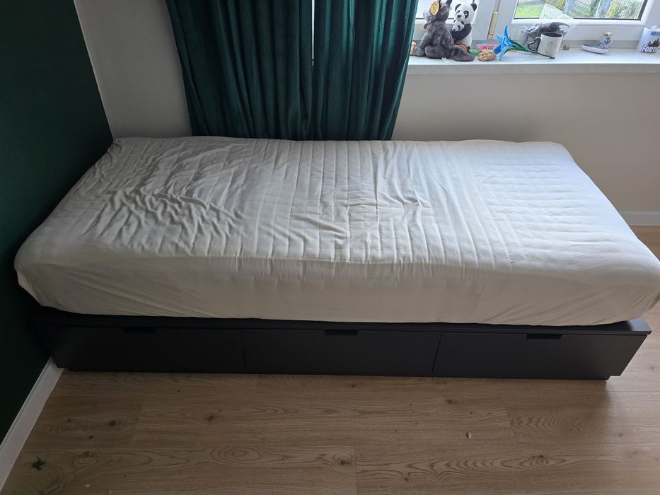 Łóżko 90x200 Ikea Nordli antracyt