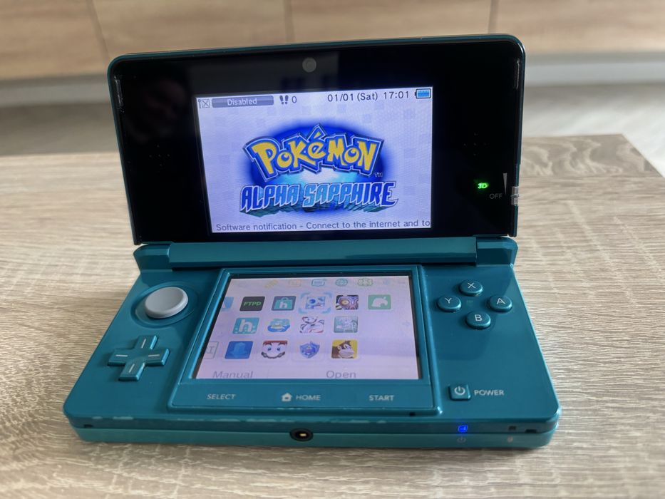 Nintendo 3DS Aqua Blue 64 gb