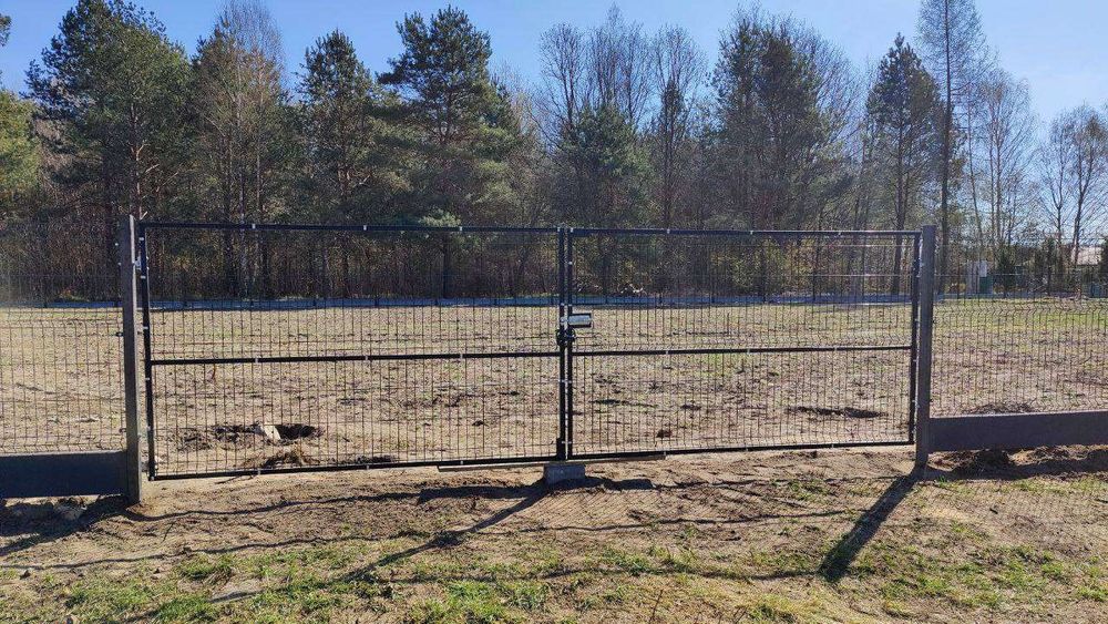 Brama Panelowa 3D Wjazdowa Gospodarcza 4mx1,60m Słupki Zawiasy Komplet