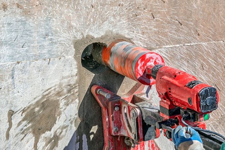 Wiertło Koronowe Diamentowe Do Betonu 132 X 450mm Wiertnica Otwornica