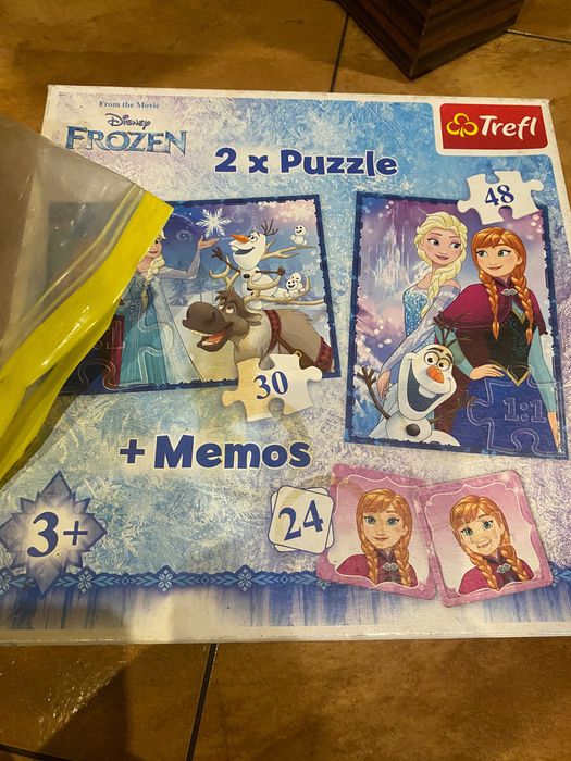 Puzzle Kraina Lodu sensoryczne 3 zestawy i Pepa Gratis