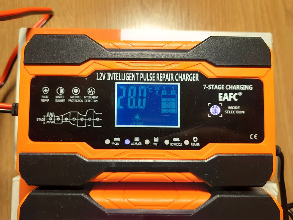 Зарядний пристрій 12А, автоматична зарядка АКБ 12А 12В