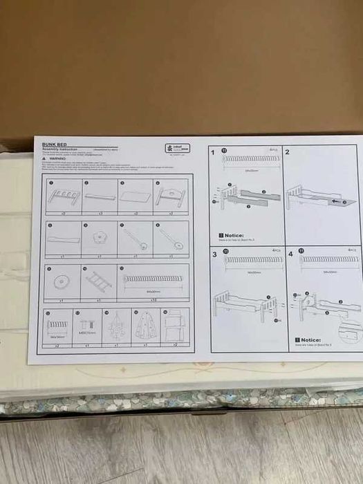 ROBUD – drewniane łóżeczko piętrowe dla lalek 18"