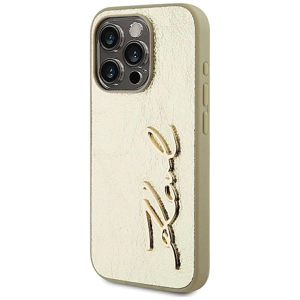 Etui Karl Lagerfeld Wrinkled Metal Signature na iPhone 15 Pro Max - zł