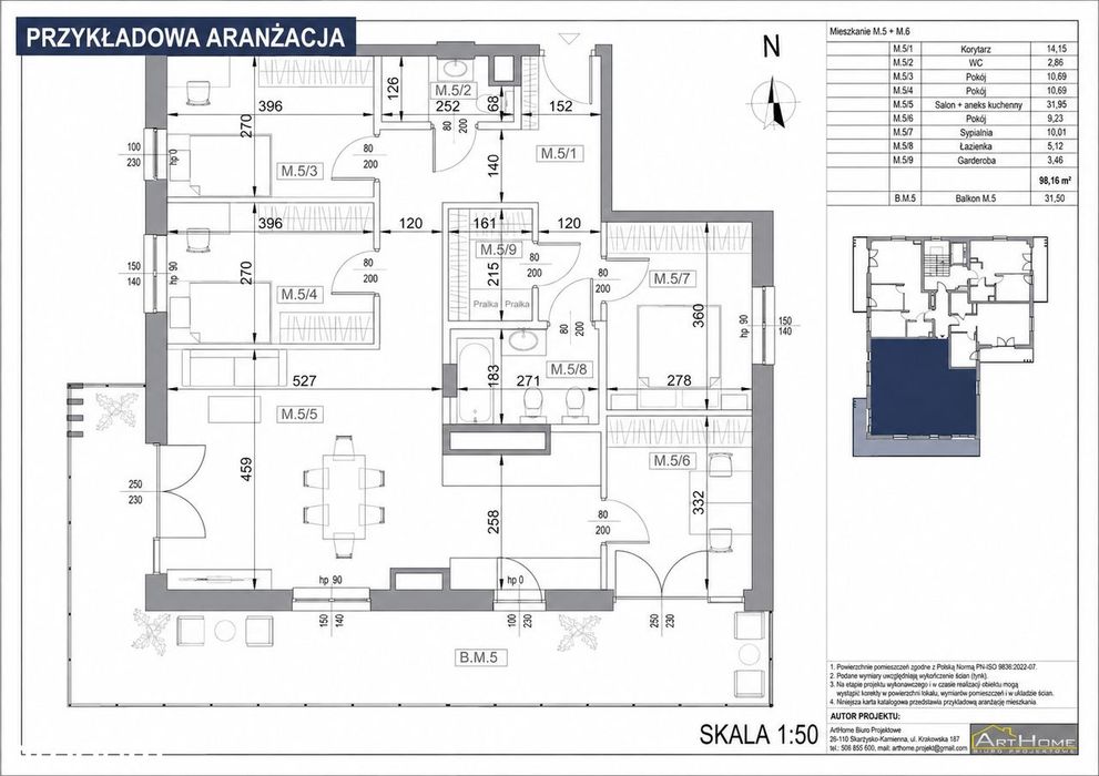 Apartament 102 m² z balkonem 31,5 m² – Na Stoku 118, Kielce