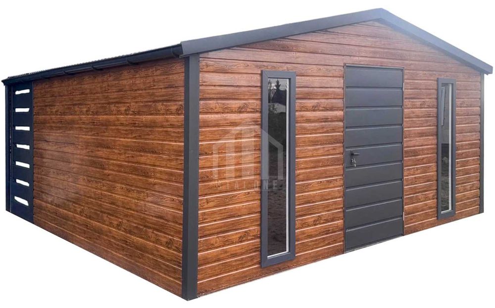 Schowek domek ogrodowy 4x3m drzwi okno drewnopodobny dwuspadowy SO181