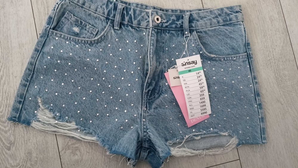 Jeansowe spodenki damskie rozmiar 40