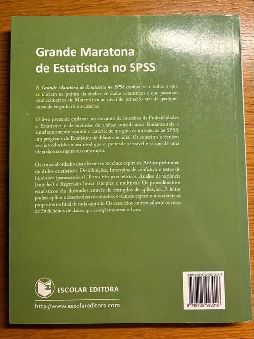 Livro: Grande Maratona de Estatística no SPSS de Andreia Hall