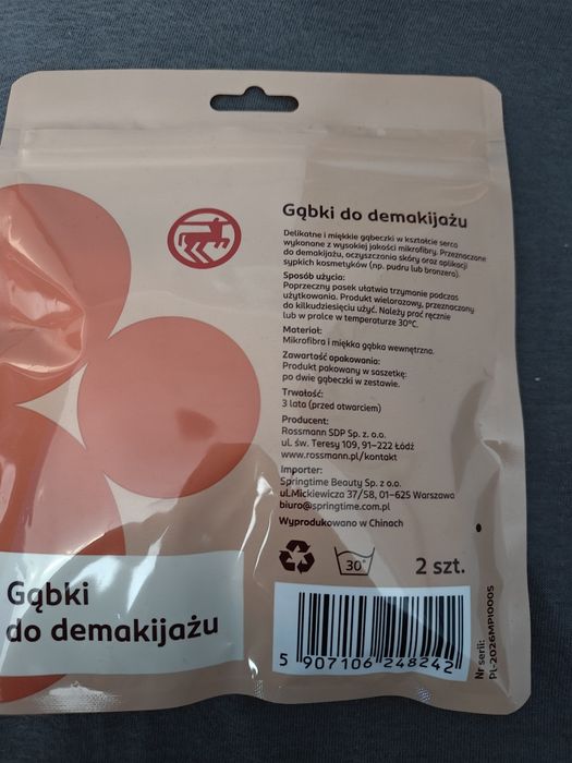 Gąbki do demakijażu Rosmann