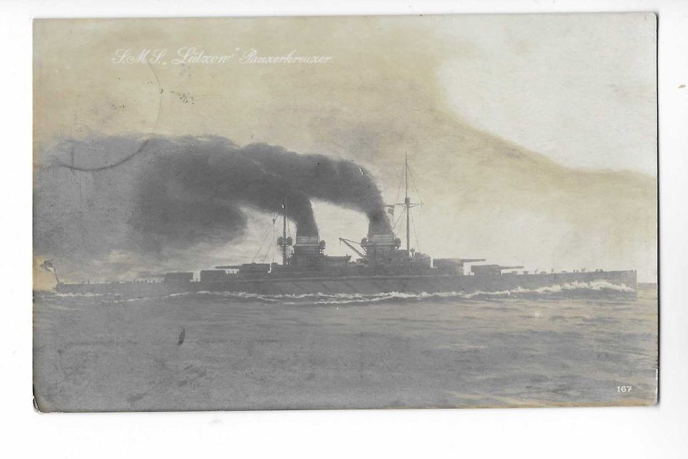 CK. pocztówka - SMS LUTZOW - Panzerkreuzer - Niemcy - marynistyka - Feldpost