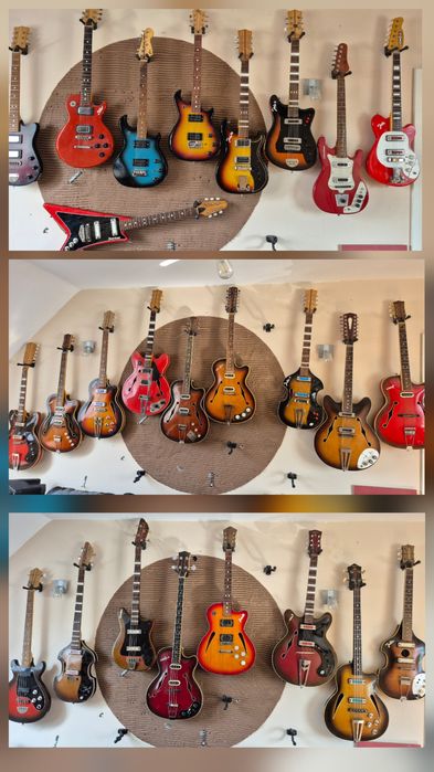 kolekcja 21 gitar i 5 basow Defil