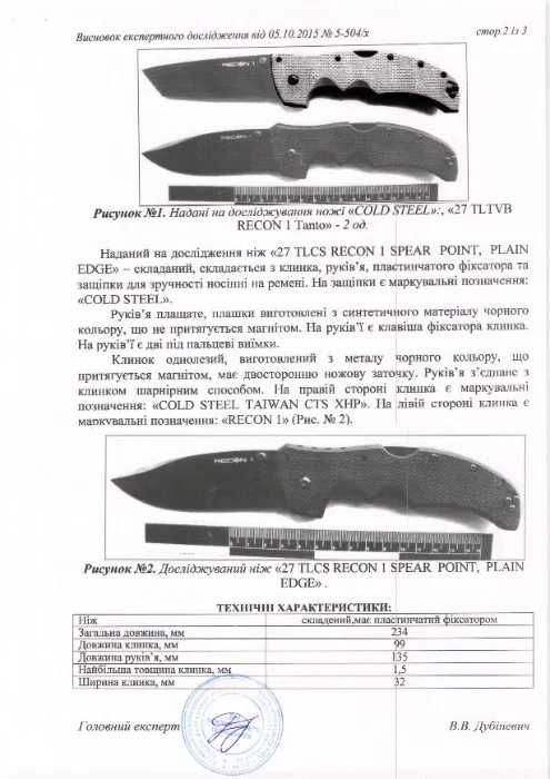 Ніж Cold Steel AK-47, RECON 1, LAWMAN (S35VN, MAGNACUT)