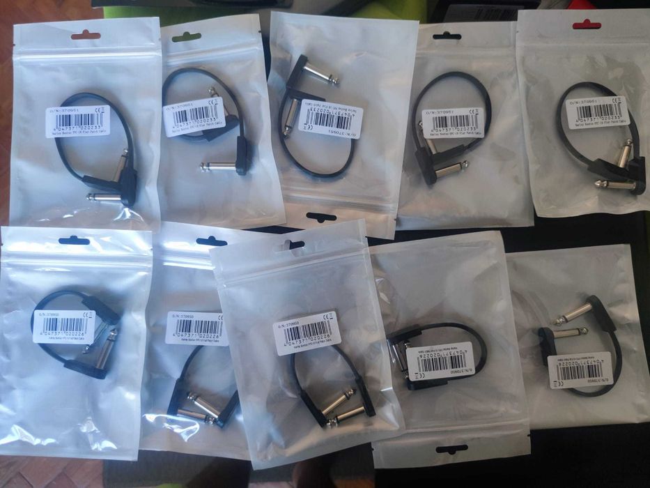 jacks Flat Patch (ideal pedalboards ou pedais guitarra) NOVOS 6.3mm