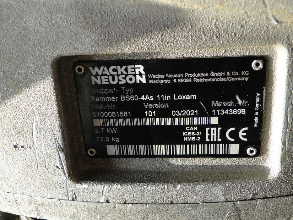 Skoczek stopa zagęszczarka gruntu Husqvarna Atlas Copco WACKER Germany