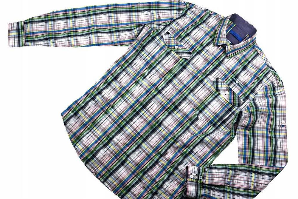 Matinique Slim fit koszula casual kolorowa krata M