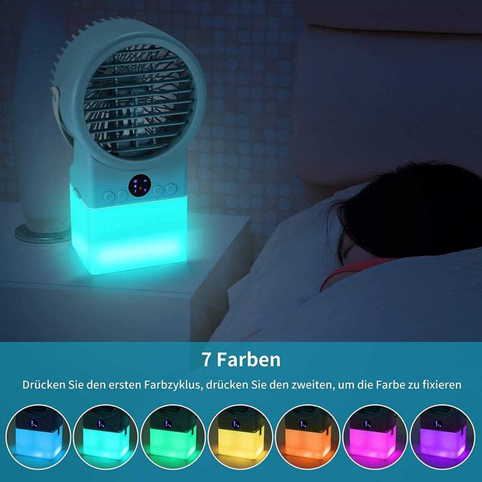 Ventoinha/Fan refrescante com. reservatório de água/gelo 3 velocidades