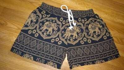 Шорты летние пляжные х б со слонами S M L