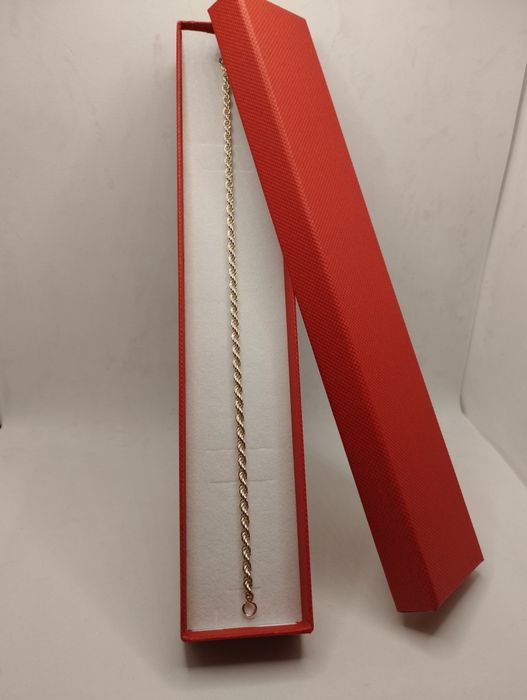 Srebrna bransoletka, kordel, próba 925, długość 20 cm