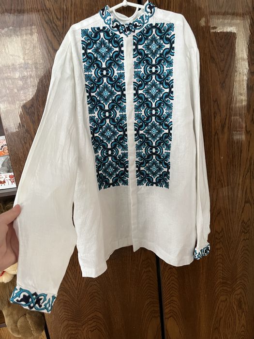 Чоловіча вишита сорочка,лянна