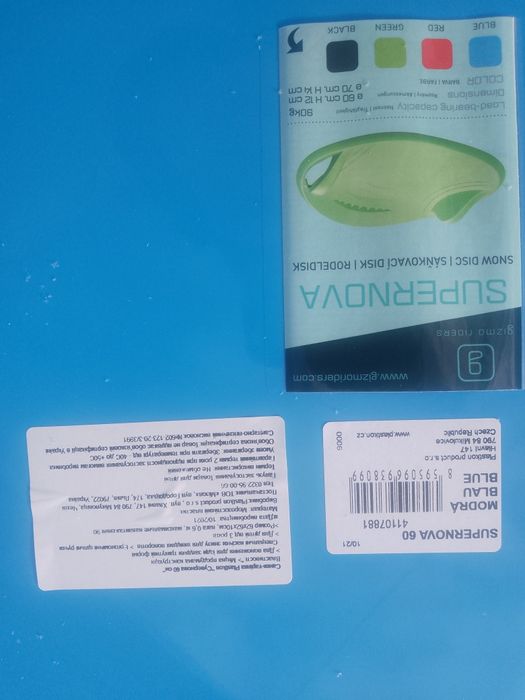 Санки-ледянка льодянка Plastkon Supernova 60см сині