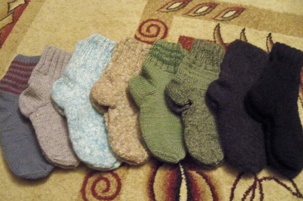 Женские теплые вязаные носки