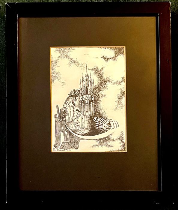 Jan Warnawa - grafika „Wypędzenie z raju” 1982 r