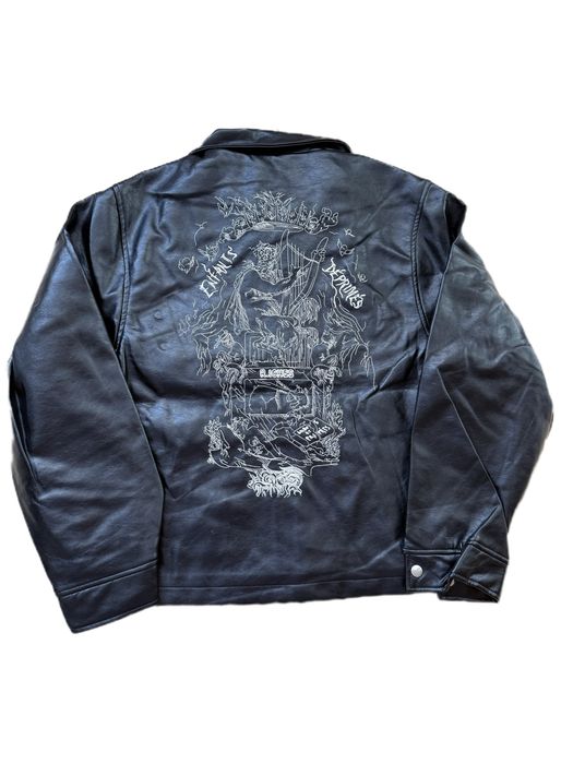 Leather Jacket ERD SS24 Black кожанка черная S M