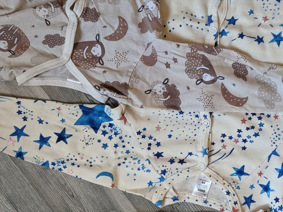 Лот пакет піжам сліпів чоловічків 6 шт на дівчинку 74 см