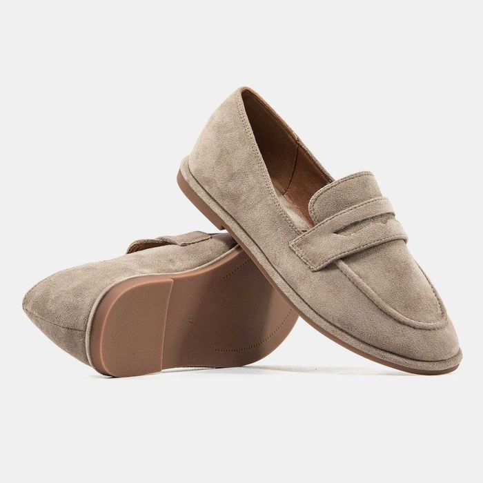 Жіночі Лофери Grey Beige Замша 36-41 (Без Предоплати)