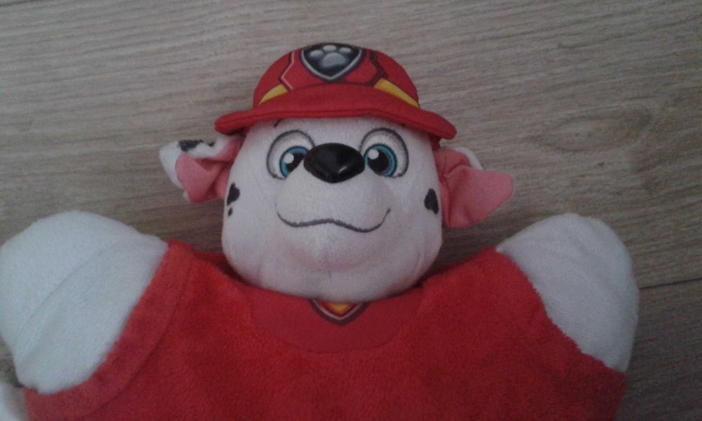 Psi Patrol Skye w samochodzie wyścigowym zabawka figurka poduszka