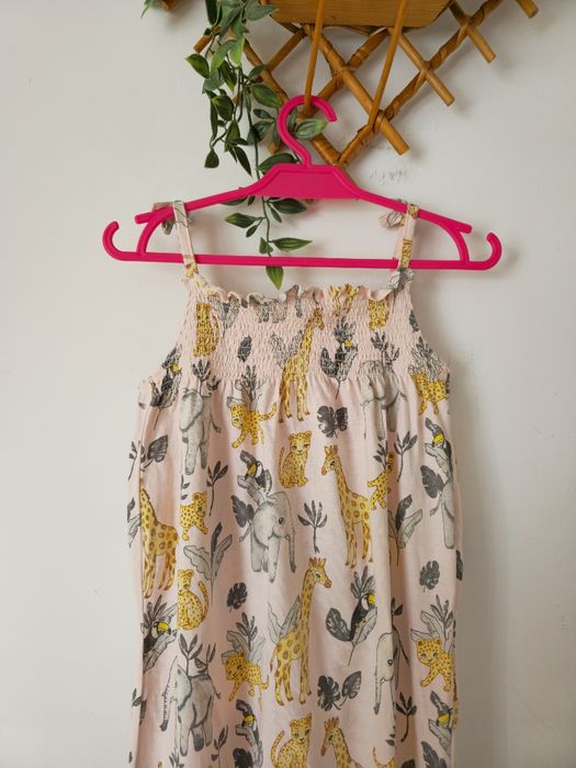 Kombinezon letni na ramiączkach, długie nogawki safari H&M 104