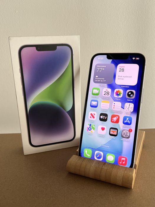 iPhone 14 256GB Fioletowy 100% Kondycji Baterii GWARANCJA Faktura