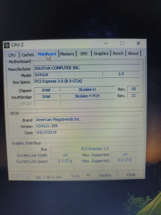 Laptop asus A541U