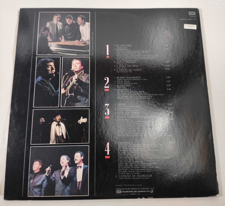 LP Vinil - Paulo De Carvalho, Fernando Tordo, Carlos Mendes – Só Nós Três