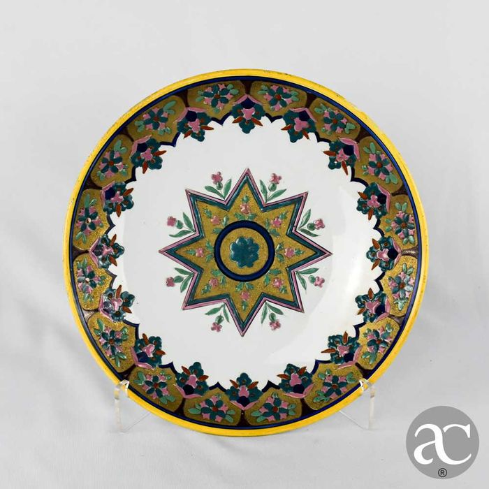 Par de pratos em faiança de fabrico Francês, finais séc. XIX