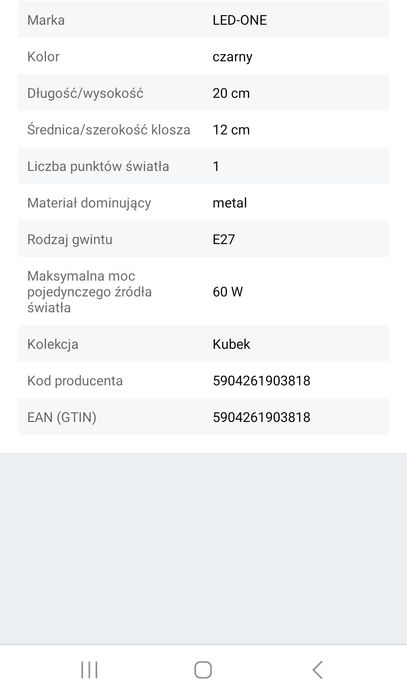 LAMPA sufit KINKIET ŚCIENNY regulowany loft KUBEK