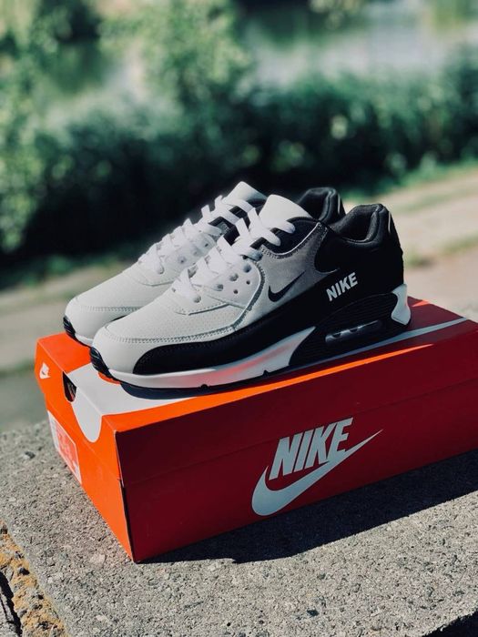 Nike air max 90 чоловічі • чорно білі кросовки найк • літні чоловічі найки • шкіряні кросовки найк • аір макси • найки 90