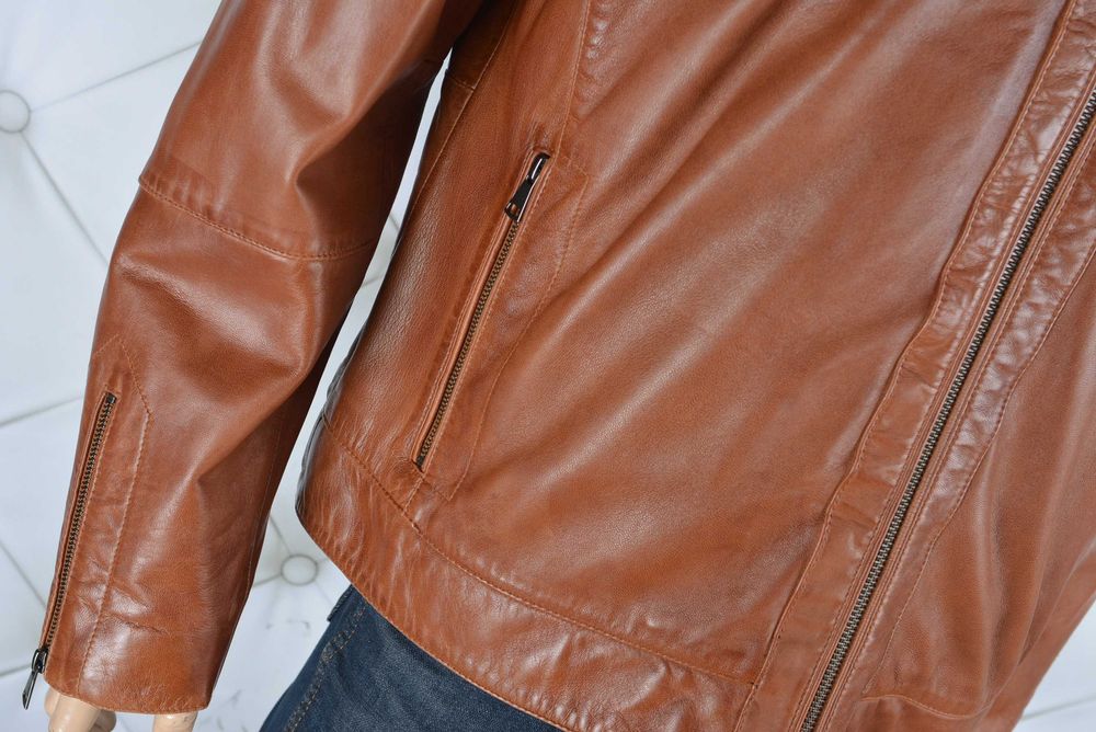JOFAMA skórzana kurtka męska 100% skóra jagnięca 58 4XL