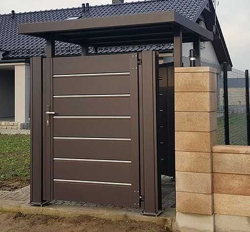 Ogrodzenia metalowe poziome nowoczesne palisadowe montaż palisada