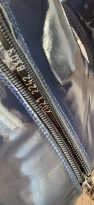 Granatowe lakierowane damskie botki 39 40 Kordel