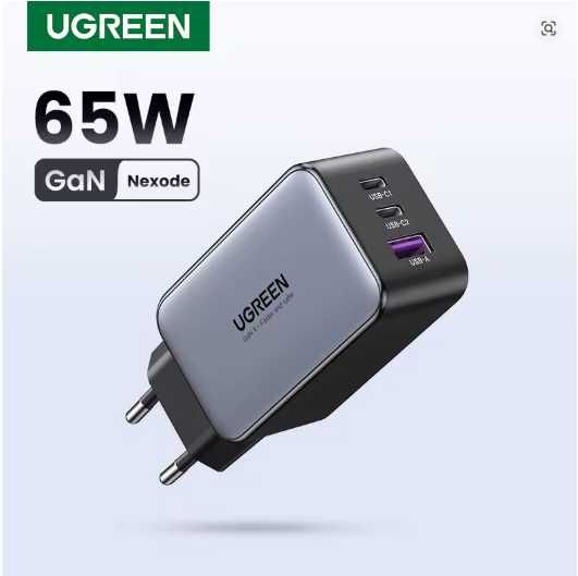 Зарядні пристрої UGREEN 20W / 30W / 45W / 65W / 100W / 160W / 200W