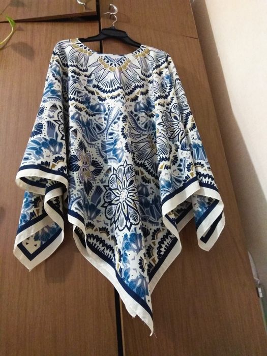 Poncho Szyfonowe, plażowa narzutka
