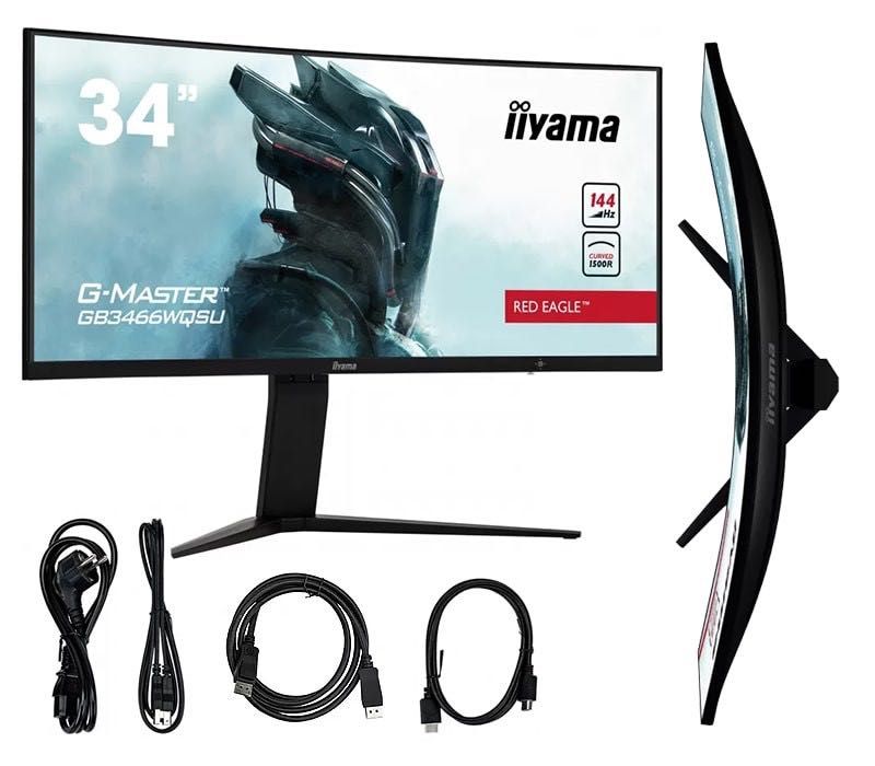 Monitor iiyama G-Master 34" 144Hz Curved + POTĘŻNE Ramię wartość 500zł