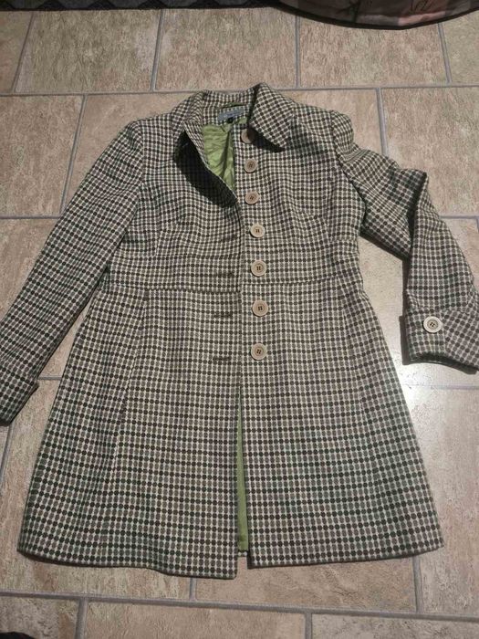 Płaszcz damski w kratę