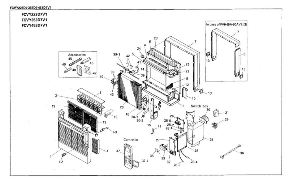 P.C.B. EX341-1 para ar condicionado Daikin FCVY223D7