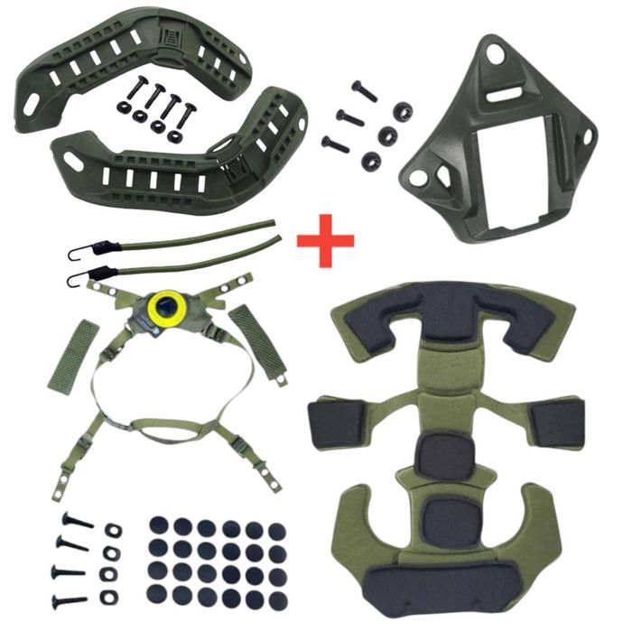 4 в 1 в військовий шолом Підвісна система захисні подушки рельси шрауд