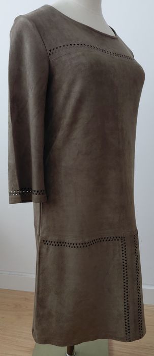 Vestido caqui microperfurado Lulu Love