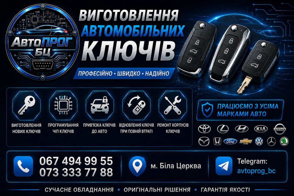 Виготовлення авто ключів, повна втрата