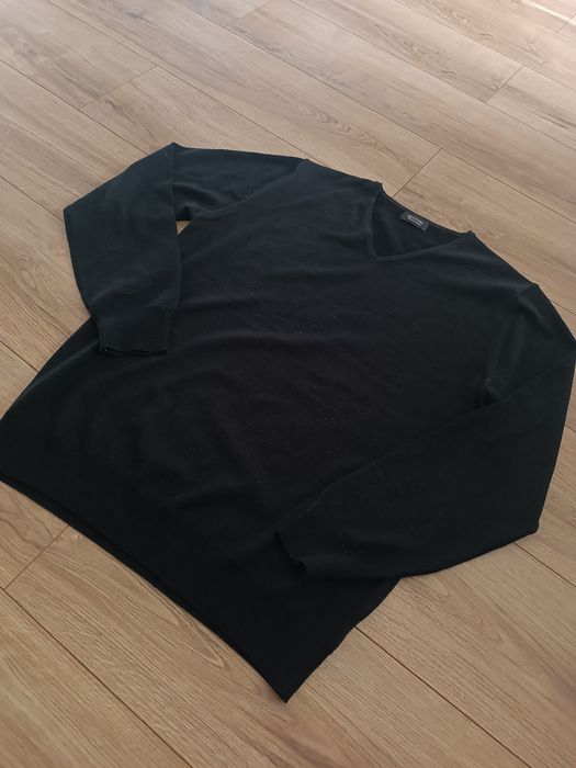 Recman sweter z dekoltem w serek męski rozmiar XL Wełna Merino akryl